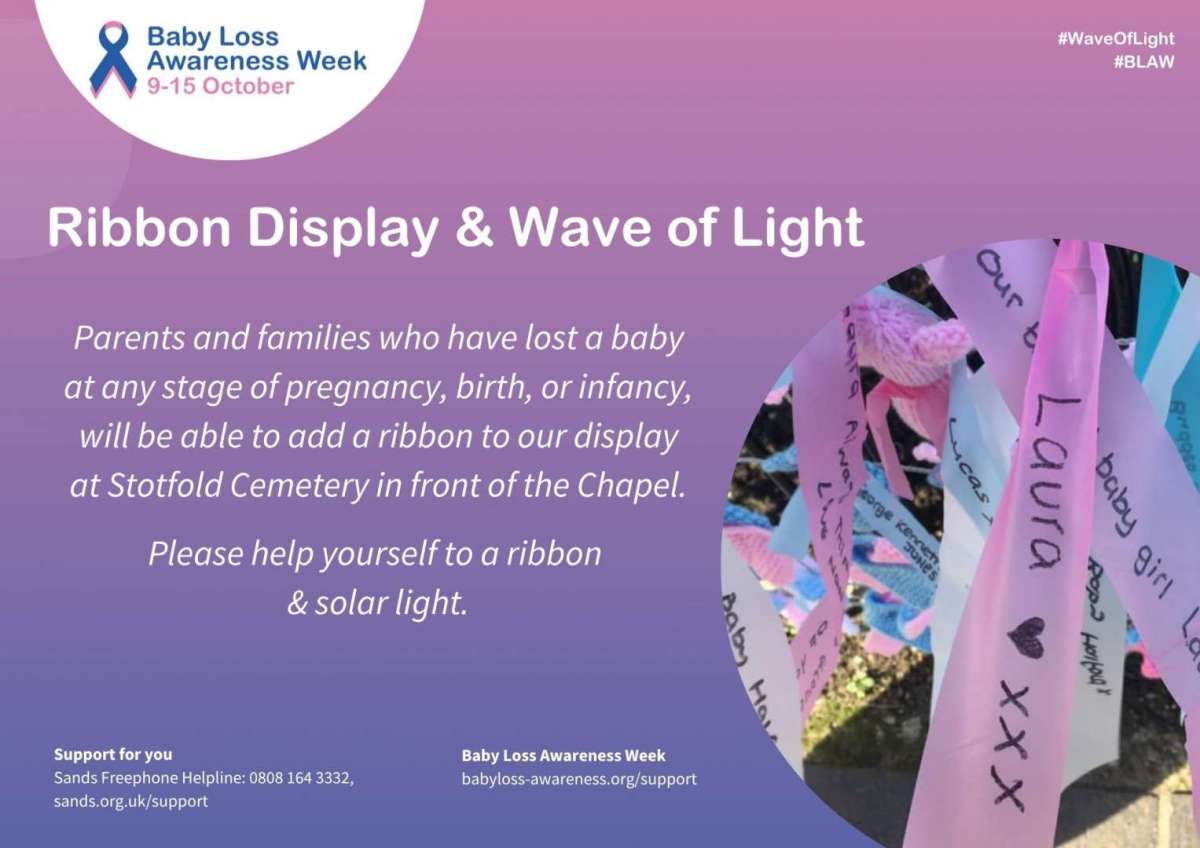 Poster in relation to Baby Loss Awareness week